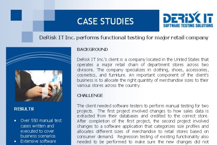 Retail Company Case Study